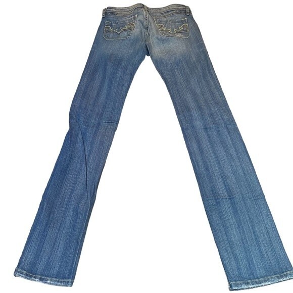 Y2K Diesel Size 6 Bootcut Jean Green Embroidery Pockets‎ Coastal Cowgirl Western - Picture 5 of 12